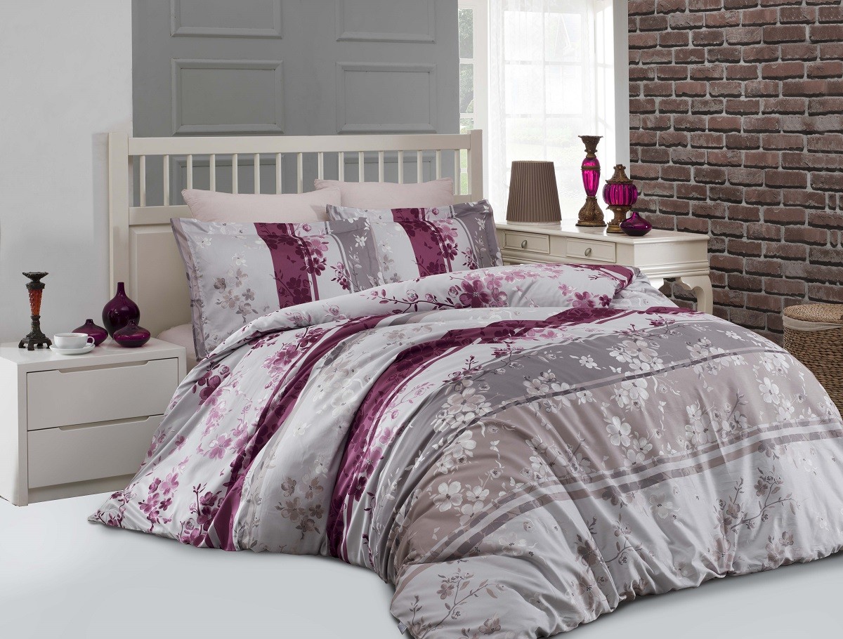 Комплект постельного белья «Catelin» (евро, сатин, 2 наволочки 50x70+5 см, 2 наволочки 50x70 см), цвет розовый | Catelin | Altinbasak