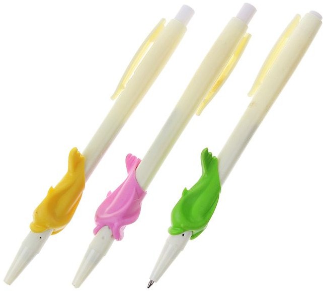 Ручка обучающая, тренажёр для исправления техники письма «Дельфин», цвет в ассортименте | Школа талантов