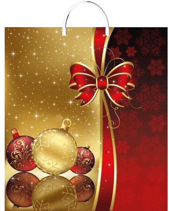 Пакет подарочный «Золотой шарик» (44х40 см) | ТикоПластик