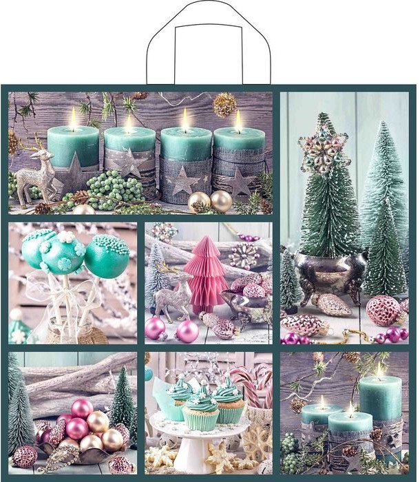 Пакет подарочный «Коллаж-свечи» (42х44 см) | ТикоПластик