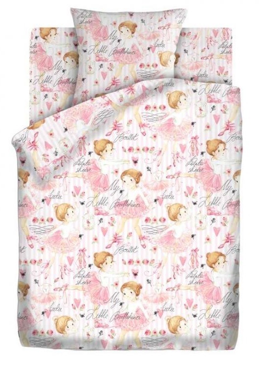 Комплект постельного белья «Балерины» (арт. 8859, 1,5-спальный, бязь, 1 наволочка 70х70)