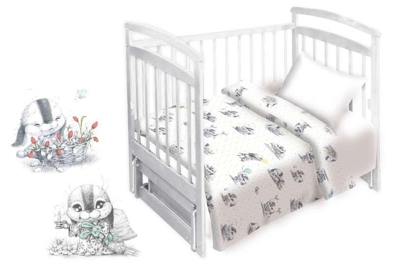 Покрывало детское «Зайки» (хлопок, 90х140 см) | Непоседа