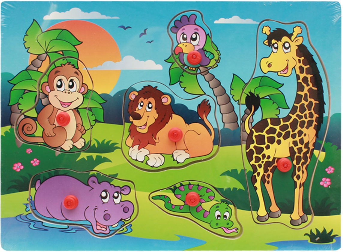 Рамка-вкладыш «Жаркие страны» | Деревянные пазлы | Рыжий кот