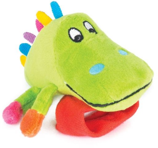 Мягкая игрушка-погремушка на руку «Крокодил Кроко» | Happy Snail