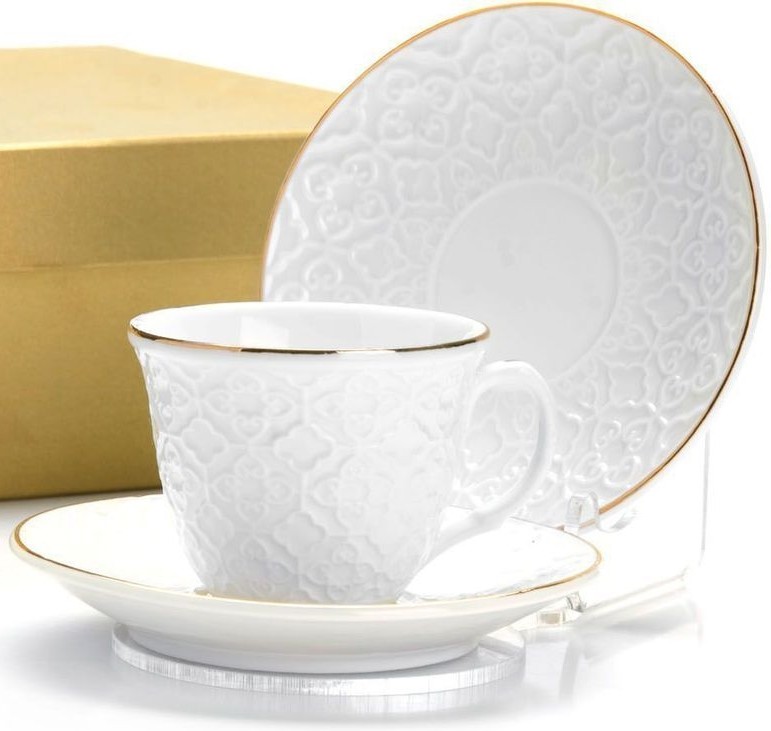 Кофейный сервиз (80 мл, 12 предметов) | Ажур | Loraine