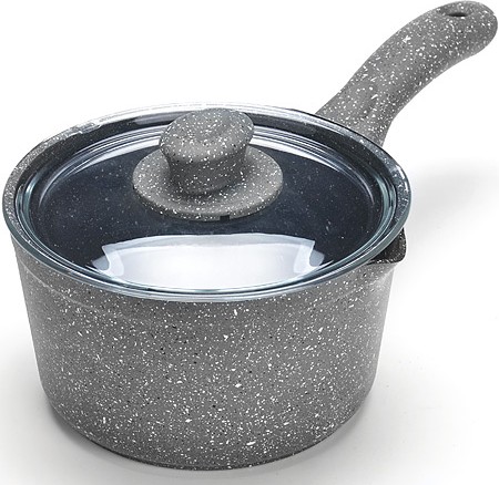 Ковш с крышкой и рифленым дном (серый, 14 см) | Mayer & Boch