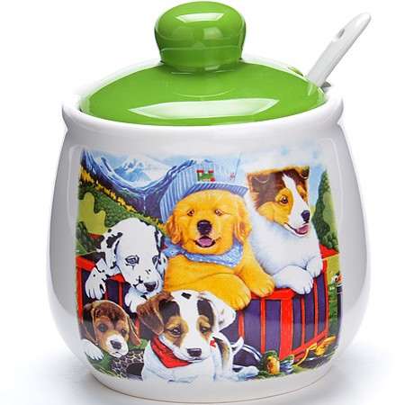 Сахарница с ложкой «Собачки» (400 мл) | Собаки | Loraine