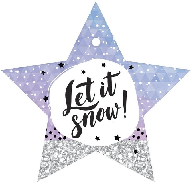 Шильдики на подарок «Let it snow» | Арт Узор