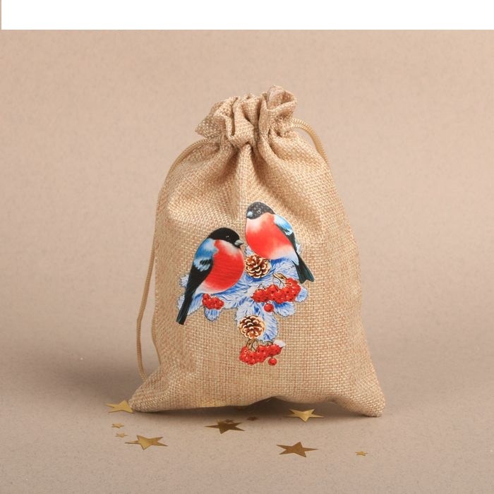 Мешочек подарочный «Снегири» | Подарки из леса | Дарите Счастье