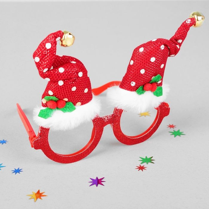 Карнавальные очки «Новогодний колпак» | Здравствуй, Новый Год!