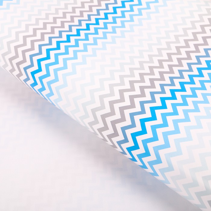 Бумага упаковочная глянцевая «В стиле гжель», 70х100 см | Дарите Счастье