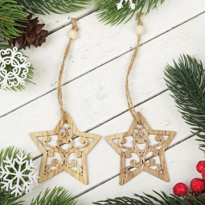 Подвеска новогодняя «Резные звезды» | Новый год