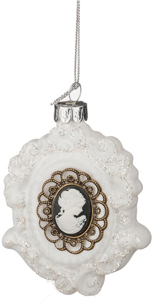 Елочная игрушка «Медальон. Дама» (6,5х9 см) | Classic | Lefard