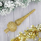 Верхушка на елку «Золотой пух» (5,5х23 см) золотой