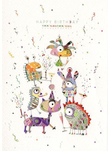 Открытка «День рождение монстров» | Turnowsky