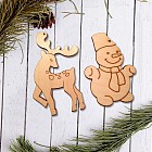 Набор подвесок «Снеговик и Олень»