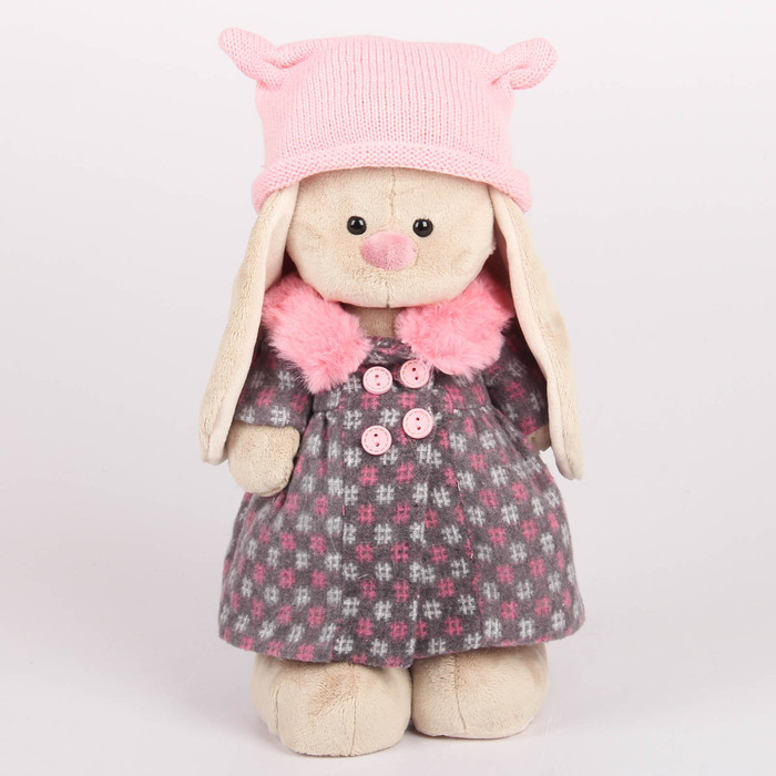 Зайка Ми в пальто и розовой шапке, 32 см | Зайка Ми | Budi Basa