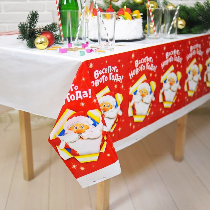 Скатерть «Веселого Нового Года» (180х137 см) | С Новым годом! | Страна Карнавалия