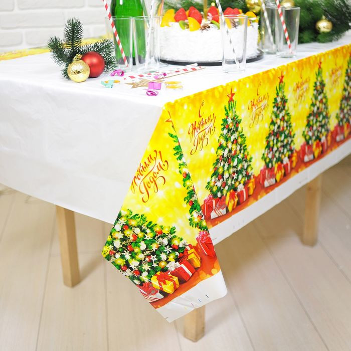Скатерть «Ёлочка» (180х137 см) | С Новым годом! | Страна Карнавалия