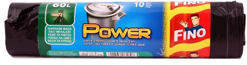 Пакеты для мусора «Power» (60 л), 10 штук | Fino