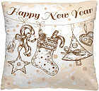 Декоративная подушка «Новогодние украшения» (40х40 см, полиэстер)