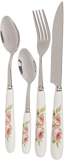 Набор столовых приборов «Корейская роза» (24 предмета) | Розы Арт | Lefard