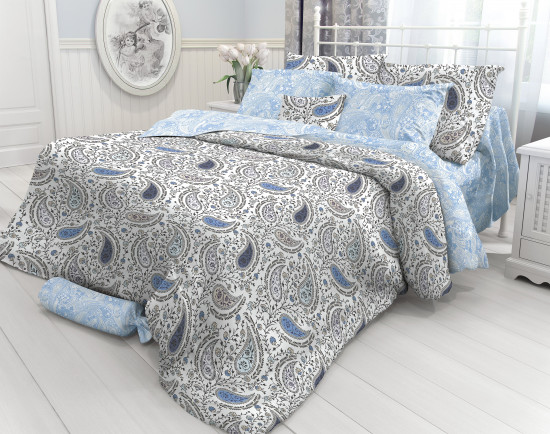 Комплект постельного белья «Orient paisley» (арт. 22027+8350/2 05, семейный, перкаль, 2 наволочки 50х70 и 2 наволочки 70х70)