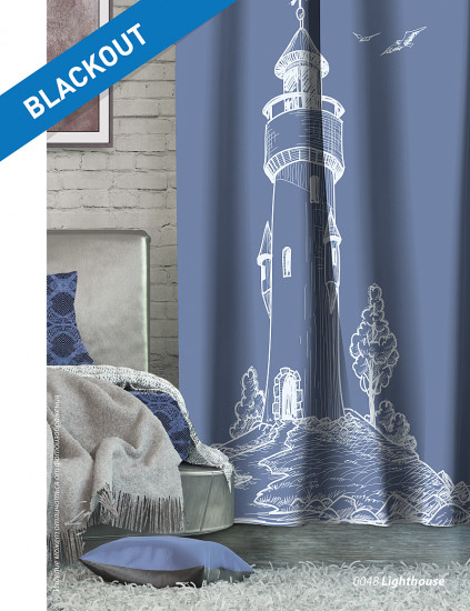 Штора «Lighthouse» (блэкаут, 150х270, 1 шт.)