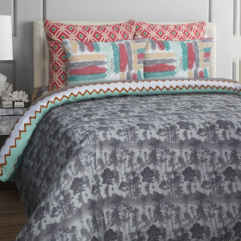 Комплект постельного белья «Forest» (арт. 552109/50, евро, бязь-люкс, 2 наволочки 70х70) | Stone | Mona Liza