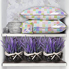 Подушка и саше «Lavender» (силиконовое волокно, 70х70 см)