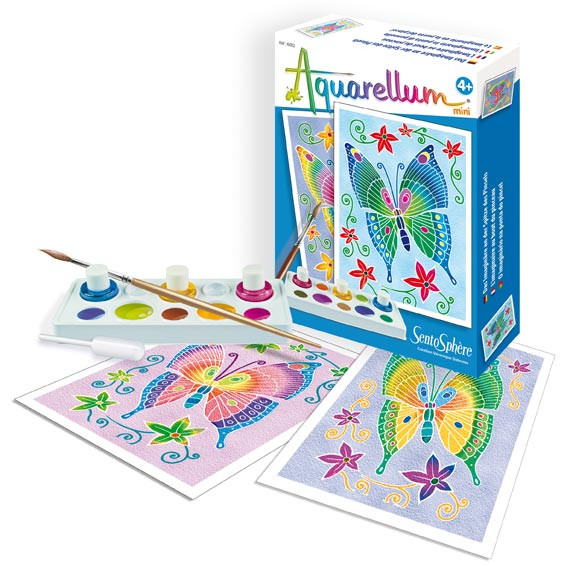 Набор для творчества «Акварельная раскраска» - Бабочки | Акварельная раскраска | SentoSphere