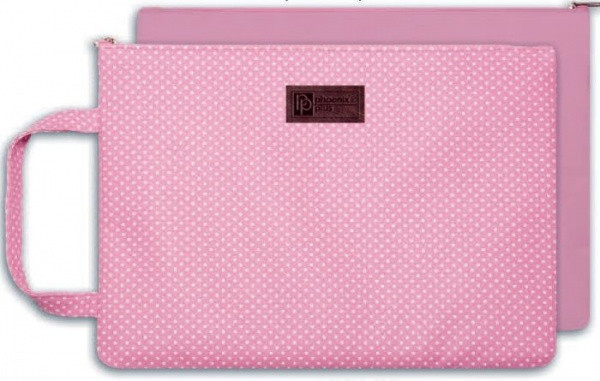 Папка для тетрадей ГОРОШЕК кожзам с запечаткой,молния по верх.краю, с ручками, 33х24см, инд.ПЭТ-уп | Феникс +