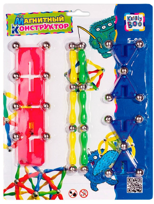 Магнитный конструктор «Фигуры 1», 42 детали | Волшебное притяжение | Kribly Boo