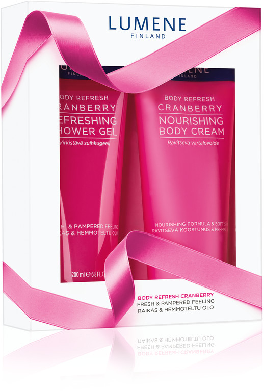 Подарочный набор: гель для душа+крем для тела | Body Refresh | Lumene