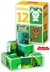 Кубики пластиковые «Лесные животные» - Фото 1