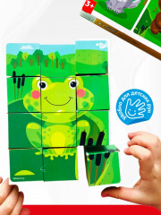 Кубики пластиковые «Лесные животные» - Фото 4