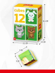 Кубики пластиковые «Лесные животные» - Фото 6