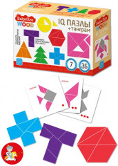 Игра настольная «IQ пазлы и танграм» - Фото 1