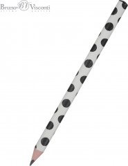 Набор карандашей чернографитовых «HappyGraphix jumbo. Black polka dots» - Фото 1