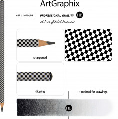 Набор карандашей чернографитовых «ArtGraphix. Шашечки» - Фото 2