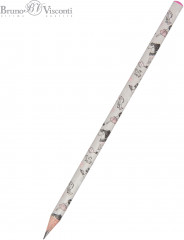 Набор карандашей чернографитовых «HappyGraphix. Девочка и единорог. Сердечки» - Фото 1