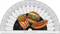 Транспортир «HappyGraphix. Гамбургер» - Фото 1