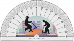 Транспортир «HappyGraphix. Самокаты» - Фото 1