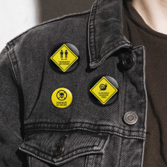 Набор значков закатных «Знаки опасности» - Фото 5