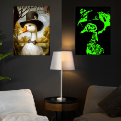 Картина по номерам со светящейся краской «Гусь-аристократ» - Фото 2