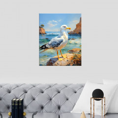 Картина по номерам «Чайка на море» - Фото 1