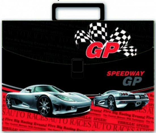 Папка-портфель пластиковая «Авто»