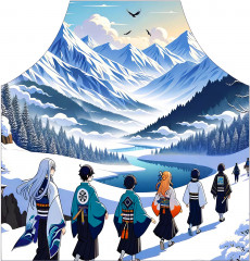 Фартук для кухни «Аниме в горах» - Фото 1