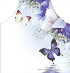 Фартук для кухни «Бабочки над водой» - Фото 1