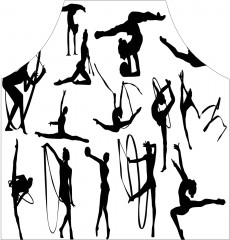 Фартук для кухни «Гимнастки с лентами» - Фото 1